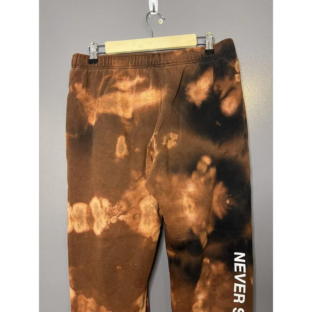 The North Face Sweatpants Mens Medium Brown Tie Dye Logo Jogger Pants Lounge